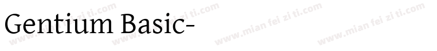 Gentium Basic字体转换